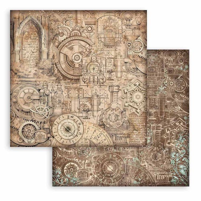 Sir vagabond in fantasy world, 20x20cm - 10 feuilles motif recto verso - Stamperia, Background