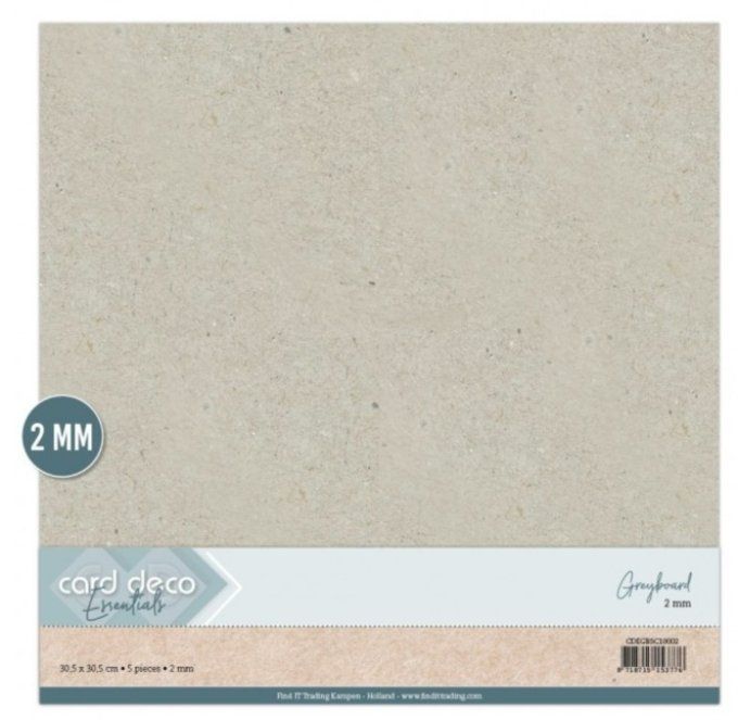 5 feuilles de carton gris format 30.5x30.5cm environ - épaisseur 2mm