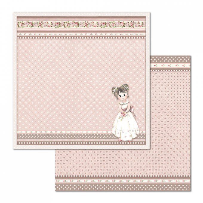 Papier scrapbooking, 30x30cm, Little girl - Stamperia