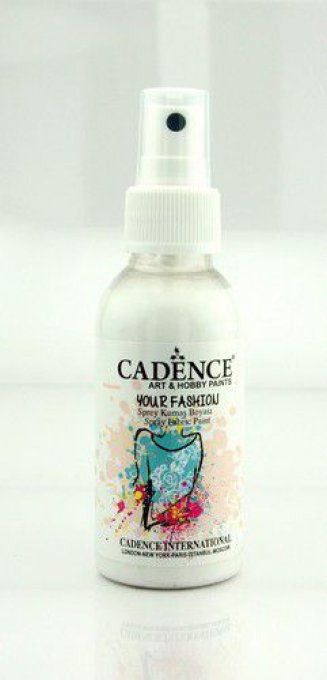 Cadence, spray pour textile, couleur blanc - 100ml