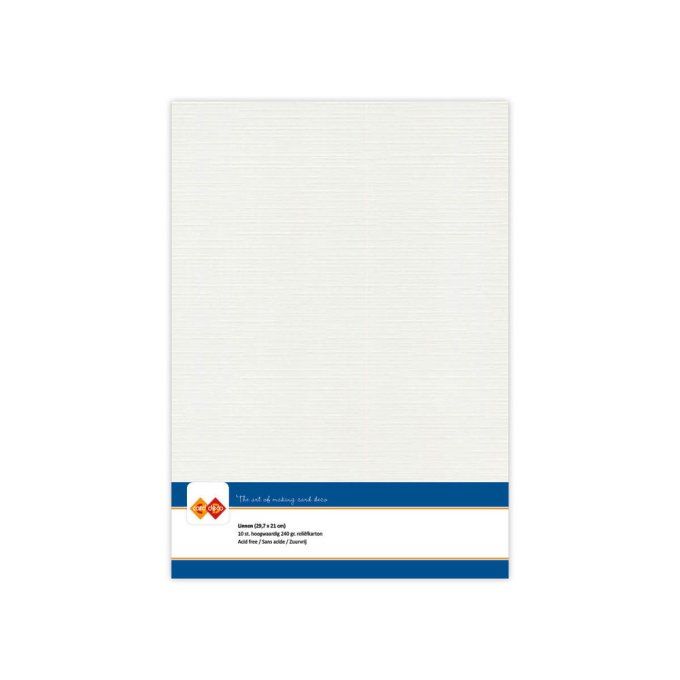 Cardstock Couleur : Light grey, 240g, lot de 10 feuilles - Format A4 (texturé) , card deco