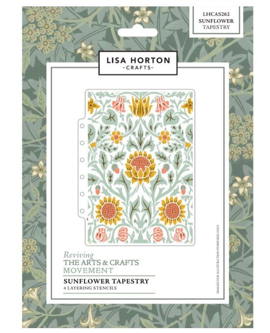 4 pochoirs à superposer, Lisa Horton - Reviving The Arts and crafts Movement 