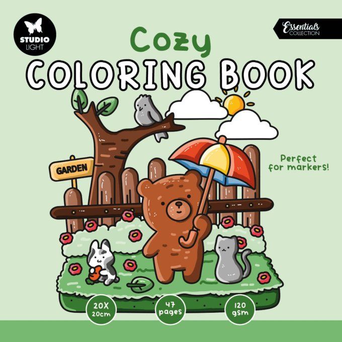 StudioLight - Cozy - Livre de coloriage, 47 pages - format 20x20cm