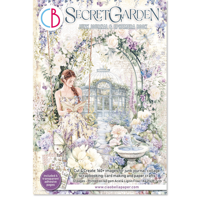 Secret garden, format A4 - 32 feuilles de papier recto verso
