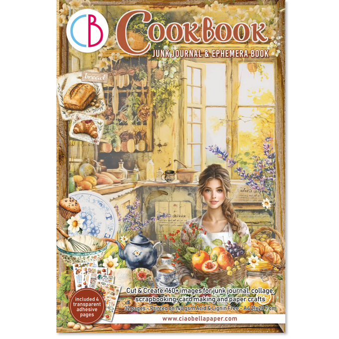 Cookbook, format A4 - 32 feuilles de papier recto verso 