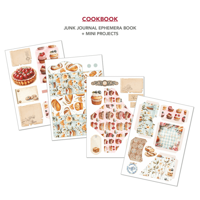 Cookbook, format A4 - 32 feuilles de papier recto verso 