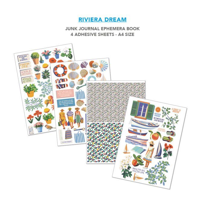 Ciao bella - Ephemera book, Riviera dream - format A4 - 32 feuilles 
