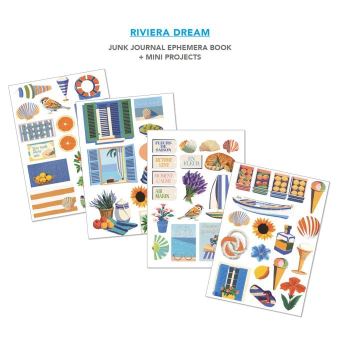 Ciao bella - Ephemera book, Riviera dream - format A4 - 32 feuilles 