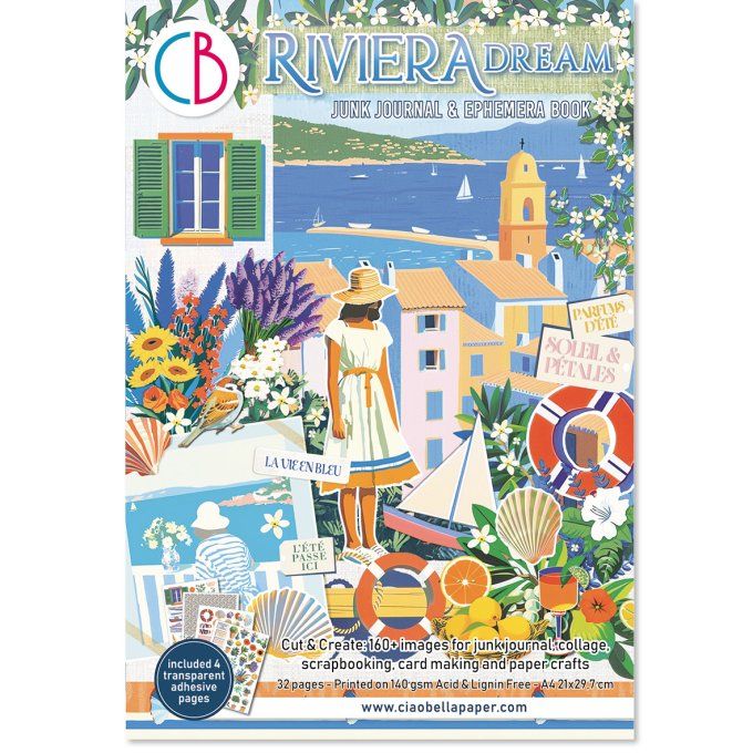 Ciao bella - Ephemera book, Riviera dream - format A4 - 32 feuilles 