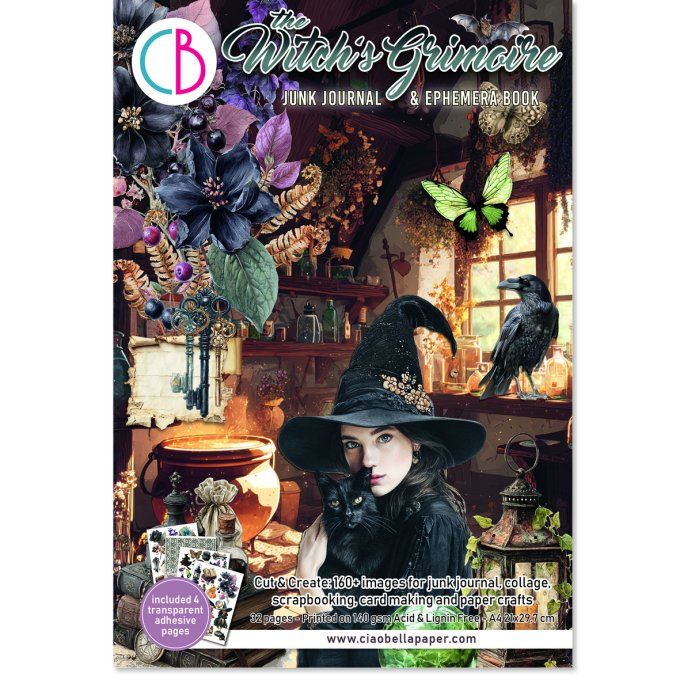 Ciao bella - Ephemera book, The Witch's grimoire - format A4 - 32 feuilles