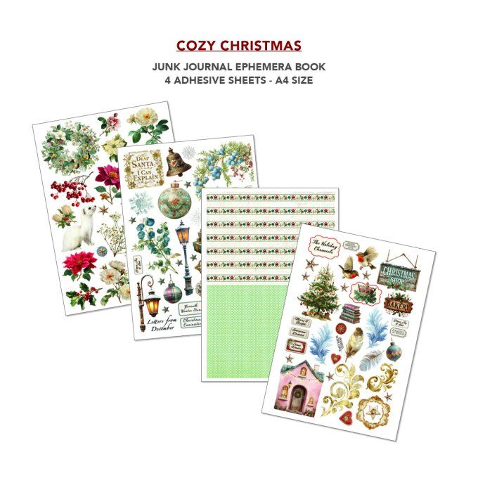 Ciao bella - Ephemera book, Cozy christmas - format A4 - 32 feuilles