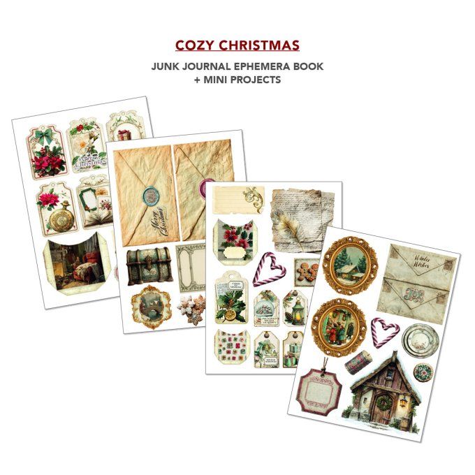 Ciao bella - Ephemera book, Cozy christmas - format A4 - 32 feuilles