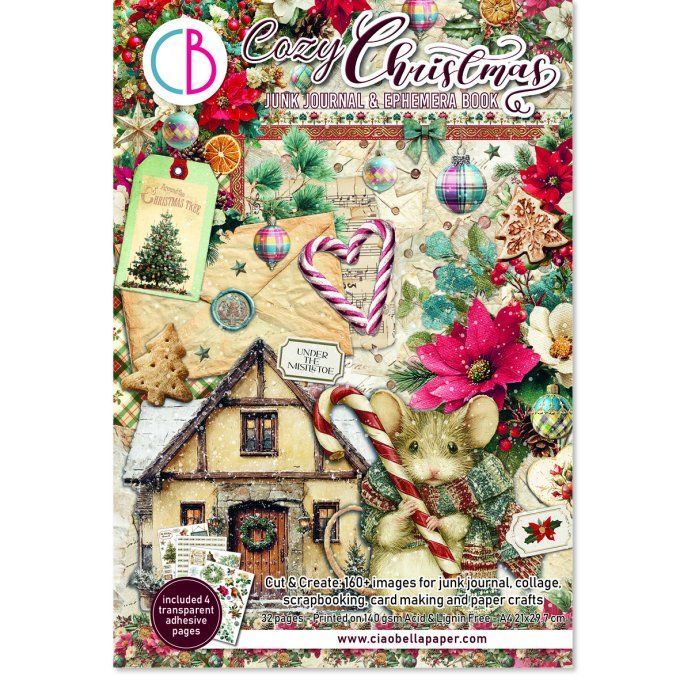 Ciao bella - Ephemera book, Cozy christmas - format A4 - 32 feuilles