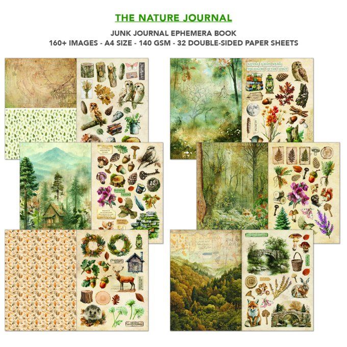 Ciao bella - Ephemera book, The nature journal - format A4 - 32 feuilles