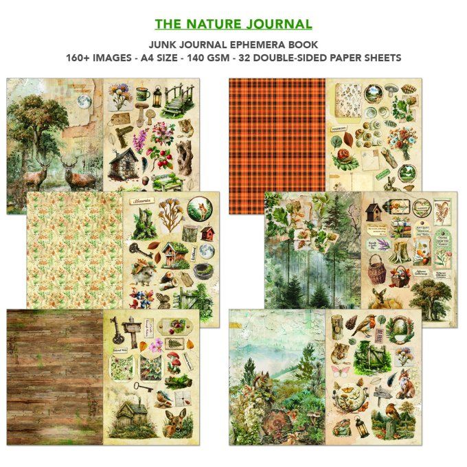 Ciao bella - Ephemera book, The nature journal - format A4 - 32 feuilles