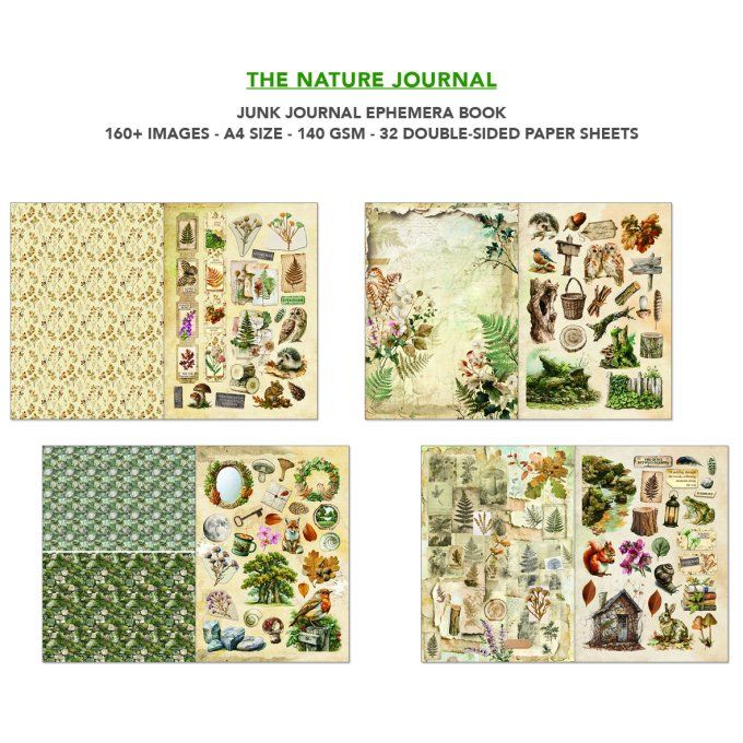 Ciao bella - Ephemera book, The nature journal - format A4 - 32 feuilles