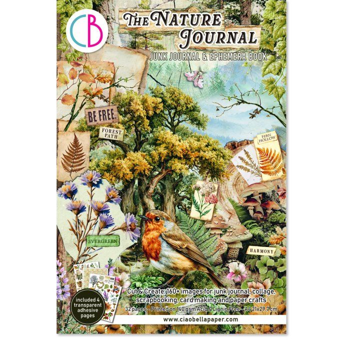 Ciao bella - Ephemera book, The nature journal - format A4 - 32 feuilles