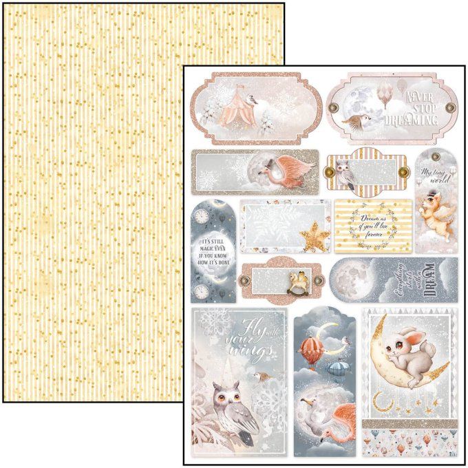 Bloc Ciao Bella, collection Dreamland,  Format A4 - 9 feuilles - 190gsm
