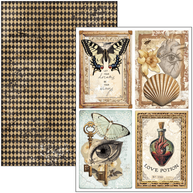 Ciao Bella, collection Cabinet of Curiosities, Format A4 - 9 feuilles - 190gsm