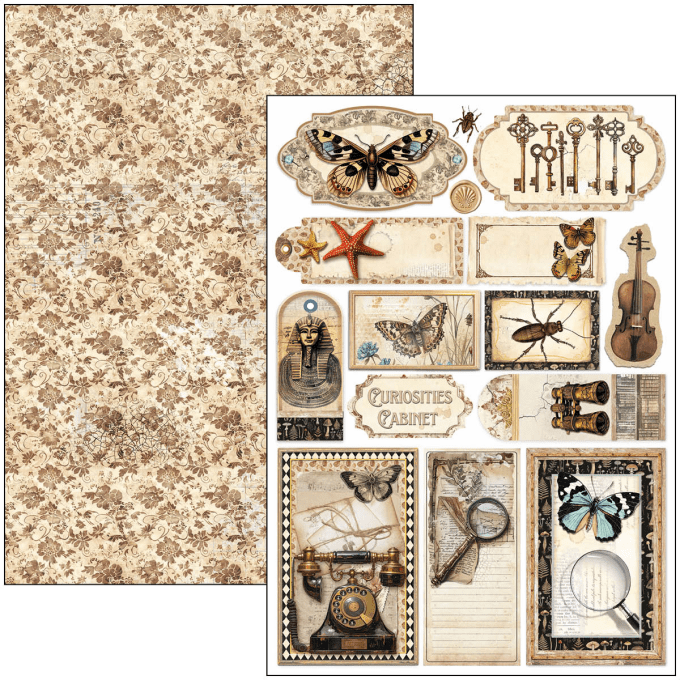 Ciao Bella, collection Cabinet of Curiosities, Format A4 - 9 feuilles - 190gsm