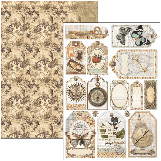 Ciao Bella, collection Cabinet of Curiosities, Format A4 - 9 feuilles - 190gsm