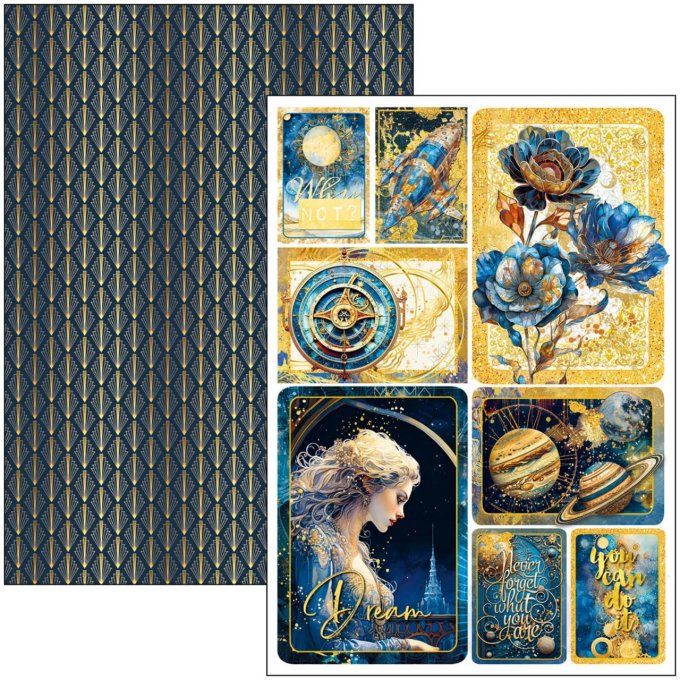 Ciao Bella, collection Celestial, Format A4 - 9 feuilles - 190gsm