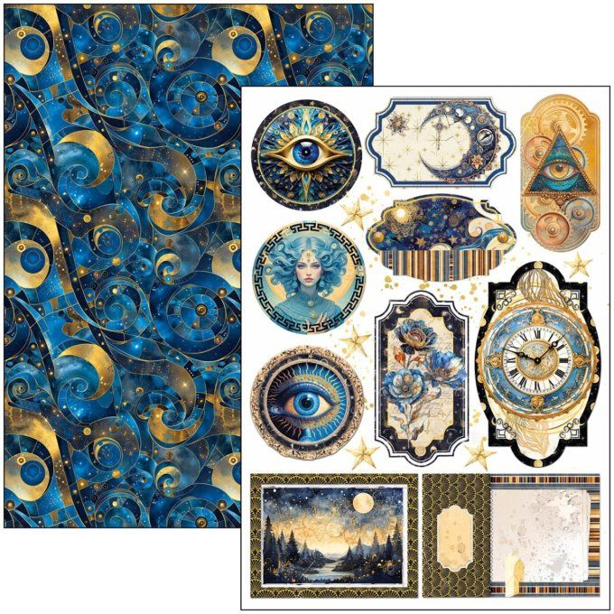 Ciao Bella, collection Celestial, Format A4 - 9 feuilles - 190gsm