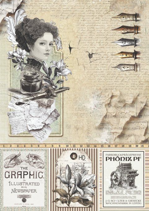 Ciao Bella, collection Typographic - Format A4 - 9 feuilles - 190gsm