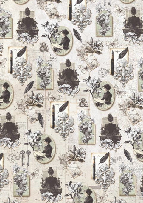 Ciao Bella, collection Typographic - Format A4 - 9 feuilles - 190gsm