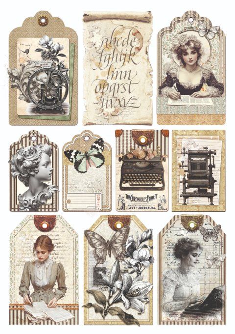 Ciao Bella, collection Typographic - Format A4 - 9 feuilles - 190gsm