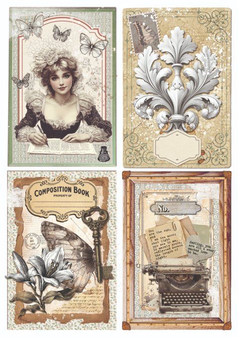 Ciao Bella, collection Typographic - Format A4 - 9 feuilles - 190gsm