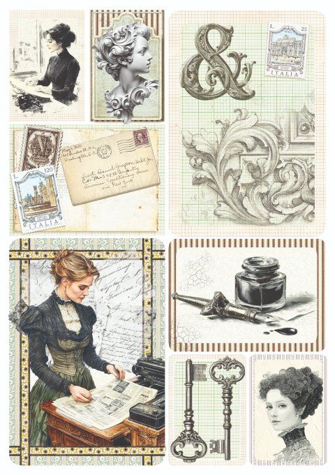 Ciao Bella, collection Typographic - Format A4 - 9 feuilles - 190gsm