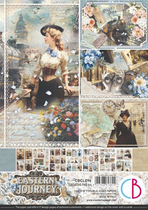 Ciao Bella, collection Eastern journey - Format A4 - 9 feuilles - 190gsm 