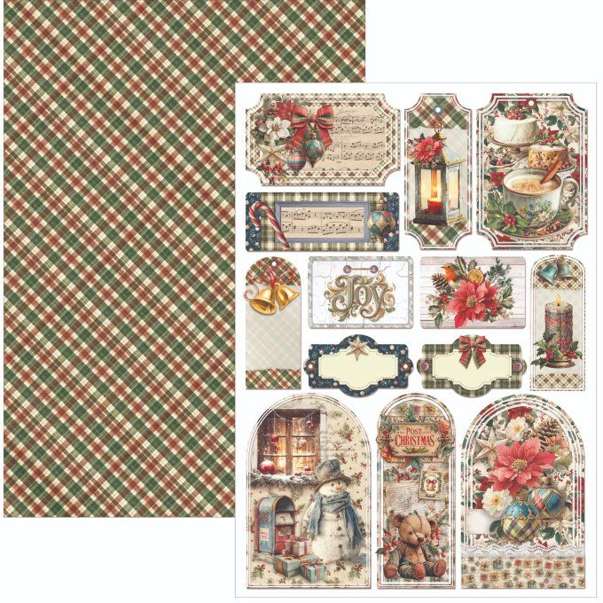 Ciao Bella, collection Merry & Bright - Format A4 - 9 feuilles - 190gsm