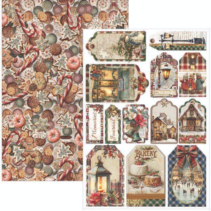 Ciao Bella, collection Merry & Bright - Format A4 - 9 feuilles - 190gsm