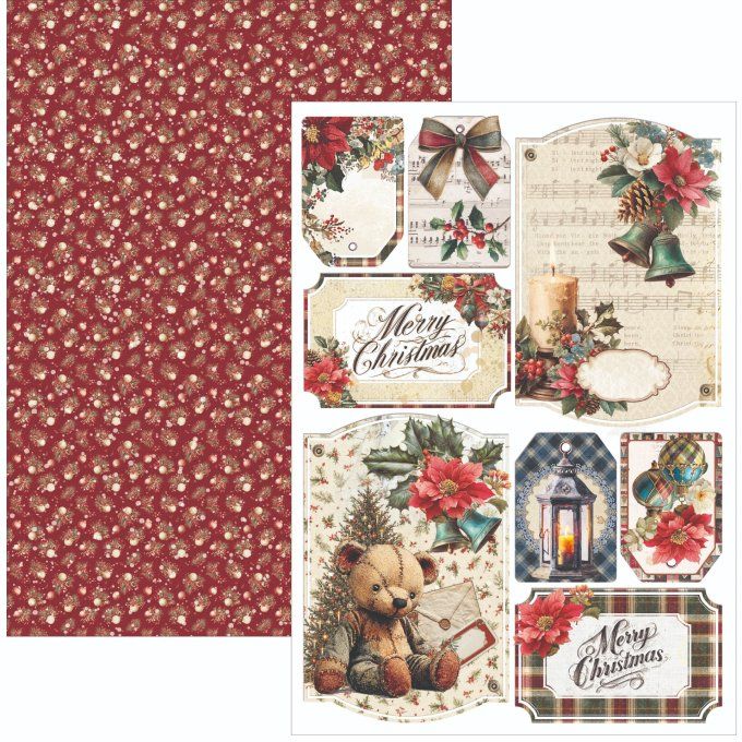 Ciao Bella, collection Merry & Bright - Format A4 - 9 feuilles - 190gsm