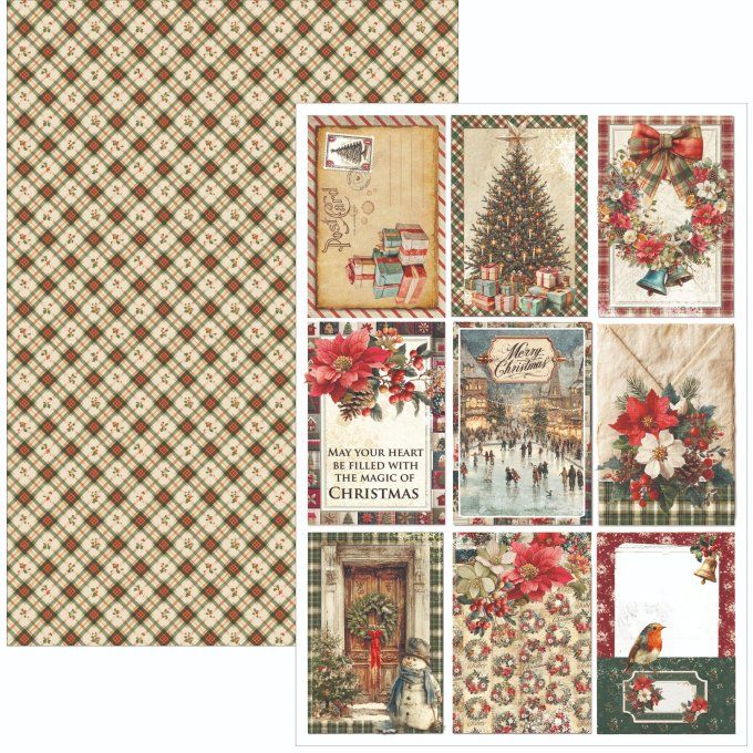 Ciao Bella, collection Merry & Bright - Format A4 - 9 feuilles - 190gsm