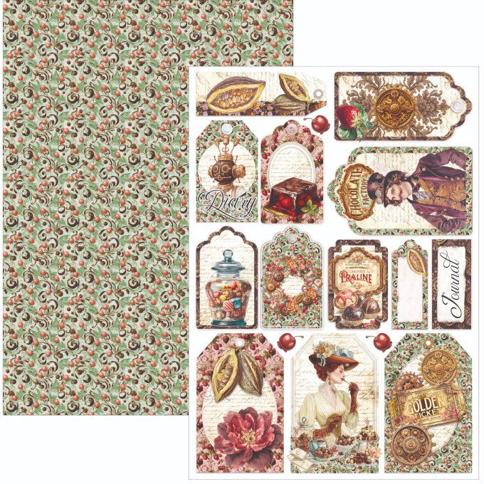 Ciao Bella, collection The chocolate factory - Format A4 - 9 feuilles - 190gsm