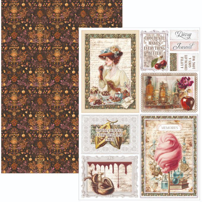 Ciao Bella, collection The chocolate factory - Format A4 - 9 feuilles - 190gsm