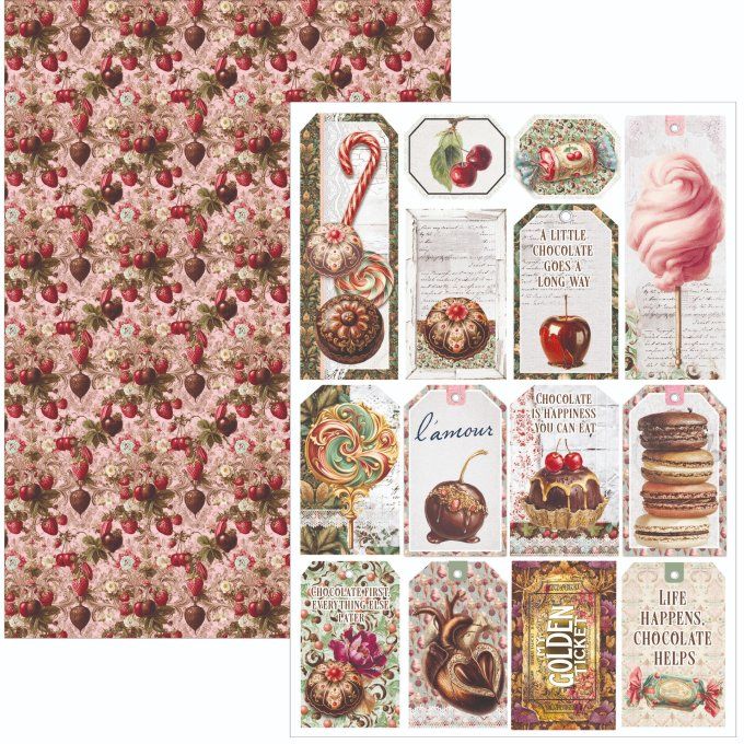 Ciao Bella, collection The chocolate factory - Format A4 - 9 feuilles - 190gsm