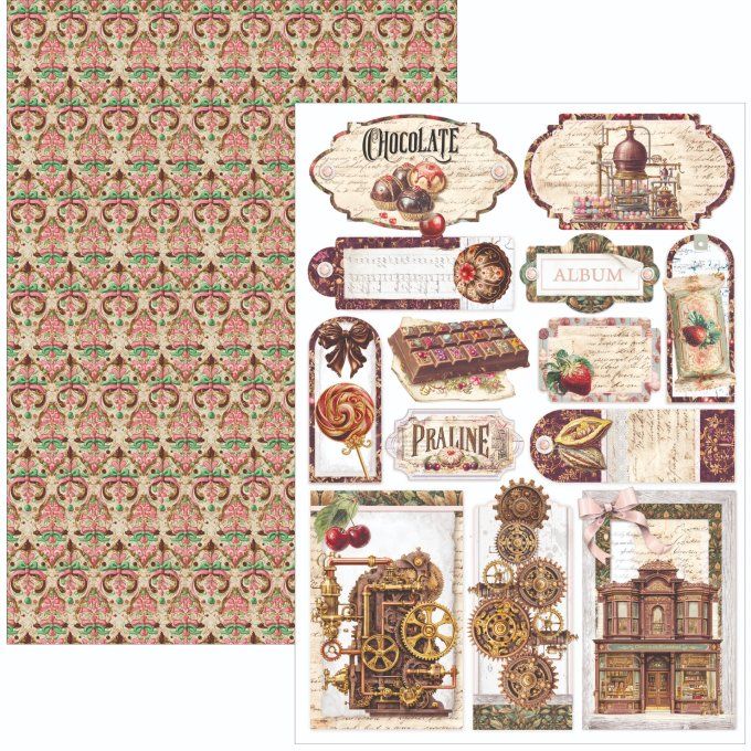 Ciao Bella, collection The chocolate factory - Format A4 - 9 feuilles - 190gsm