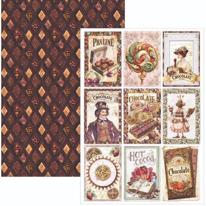 Ciao Bella, collection The chocolate factory - Format A4 - 9 feuilles - 190gsm
