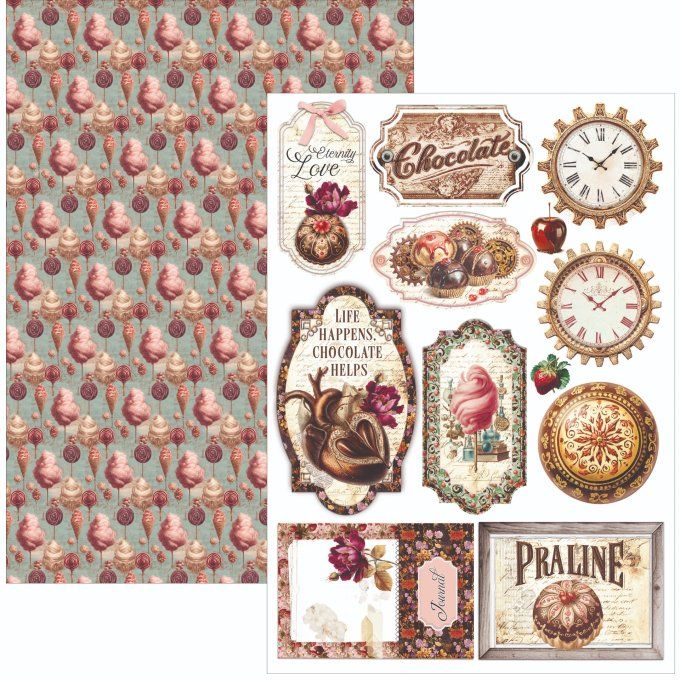 Ciao Bella, collection The chocolate factory - Format A4 - 9 feuilles - 190gsm