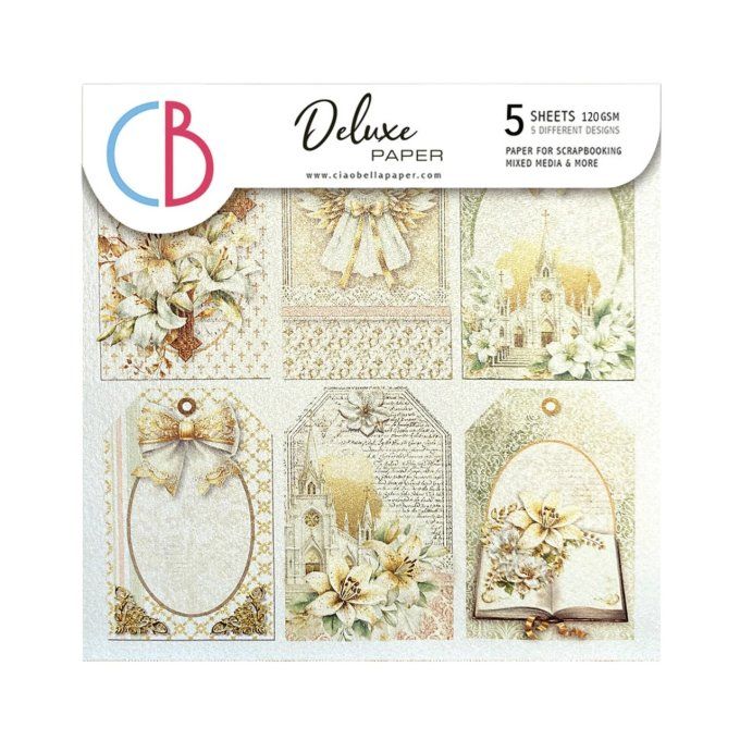 Deluxe paper Ciao Bella, Blessing day,  15x15cm - 5 feuilles - 92gsm
