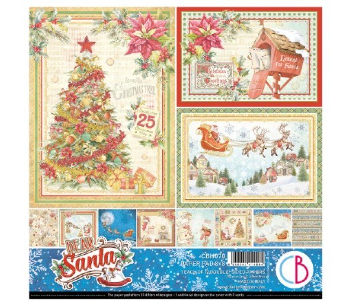 Ciao Bella, collection Dear Santa - 20x20cm - 12 feuilles - 190gsm