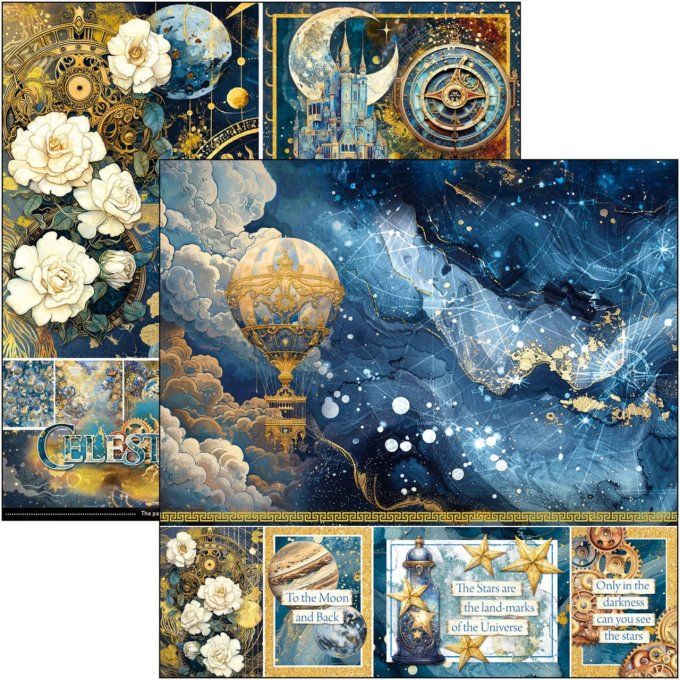 Ciao Bella, collection Celestial - 20x20cm - 12 feuilles - 190gsm