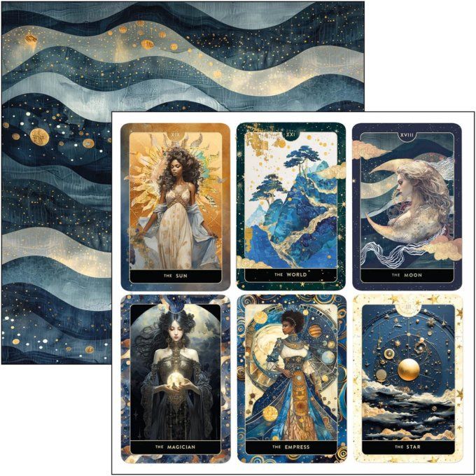 Ciao Bella, collection Celestial - 20x20cm - 12 feuilles - 190gsm