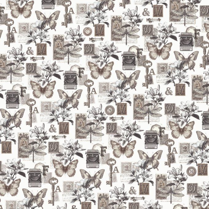 Ciao Bella, collection Typographic - 20x20cm - 12 feuilles - 190gsm