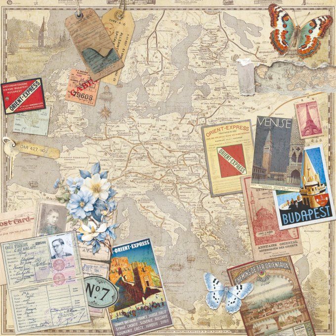 Ciao Bella, collection Eastern Journey - 20x20cm - 12 feuilles - 190gsm 