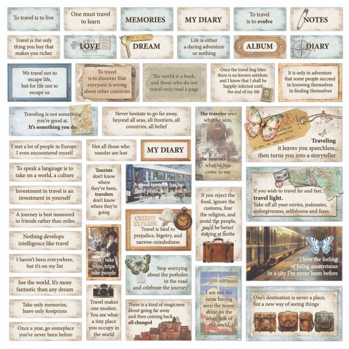 Ciao Bella, collection Eastern Journey - 20x20cm - 12 feuilles - 190gsm 